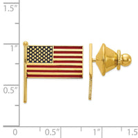14k Enameled Flag Tie Tac ,