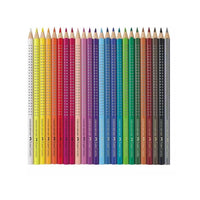 Faber-Castell Colour Pencil - Colour Grip Tin of 24 Triangular Wood Barrel | 112423 ,