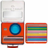 Faber-Castell Colouring Set - Jumbo Grip Circus In Metal Case, 33 Pieces | 201352 ,