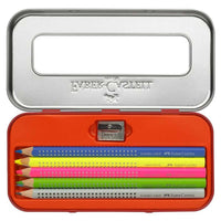 Faber-Castell Colouring Set - Jumbo Grip Soft-Grip Ocean World, Tin of 21 | 110908 ,