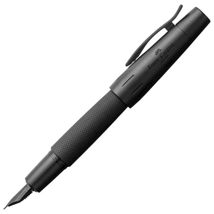 Faber Castell Fountain Pen - E-Motion Pure Black Anodised Aluminium ,