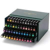 Faber Castell Pen Brush - Pitt Artist India Ink Modern, Studio Box of 48 | 167148 ,