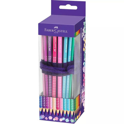 Faber-Castell Pencil Roll - Sparkle Ergonomic Triangular Shape, 20 pieces | 201738 ,