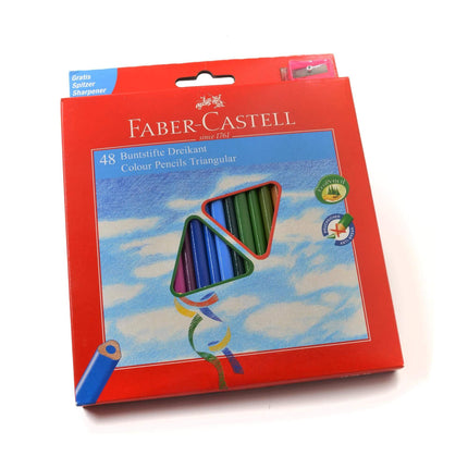 Faber-Castell Pencils - Classic Colour Triangular, Cardboard Wallet of 48 | 120548 ,