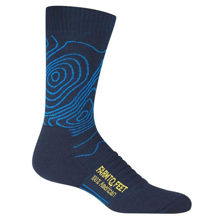 Farm To Feet Men's Crew Socks - Elkin Valley, Total Eclipse | 9704-401-TE ,