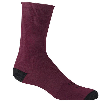 Farm to Feet Men's Socks - Arlington Ultralight Rolltop Crew, Plum | 9791-651-PLUM (Discontinued Style/Color) ,