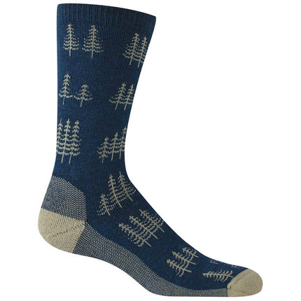Farm to Feet Men's Socks - Cokeville Crew, Denim/Desert Tan | 8578-420-DEN ,
