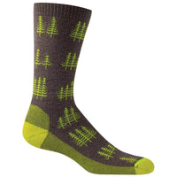 Farm to Feet Men's Socks - Cokeville Crew, Sparrow/Lime Popsicle | 8578-512-SP ,