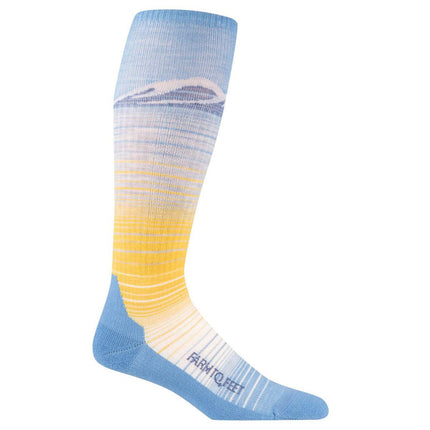 Farm to Feet Men's Socks - Hailey Ski, Niagara/Silver, Large | 9688-440-NGSR-L ,