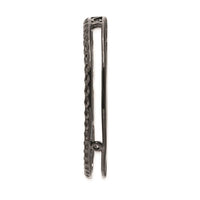 Sterling Silver Stackable Expressions Black-plated Large Chain Slide ,