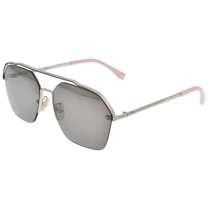 Fendi Men's Sunglasses - Grey Ivory Mirror Lens Frame | FFM0032S-03YG-UE-61-16-145 ,