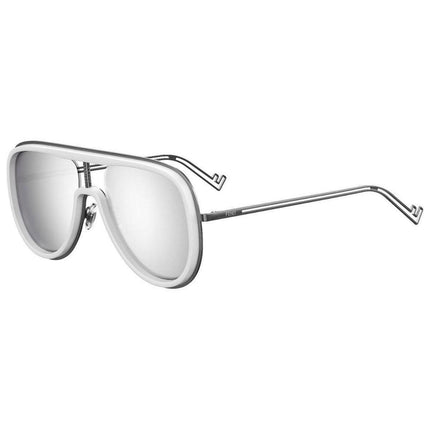 Fendi Men's Sunglasses - Silver Lens Metal Frame | FFM0068-S-00BK-DC-57-19-145 ,