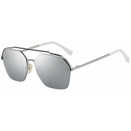 Fendi Men's Sunglasses - Silver Mirror Lens Metal Frame | FFM0032S-06LB-T4-61-16-145 ,