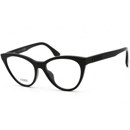Fendi Women's Eyeglasses - Clear Lens Full Rim Black Cat Eye Frame | FE50017I 001 ,