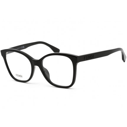 Fendi Women's Eyeglasses - Clear Lens Shiny Black Cat Eye Plastic Frame | FE50018I 001 ,