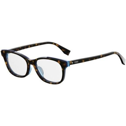Fendi Women's Eyeglasses - Dark Havana Plastic Square Frame | FENDI FF0257/F 086 ,