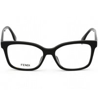 Fendi Women's Eyeglasses - Full Rim Black Rectangular Plastic Frame | FE50016I 001 ,