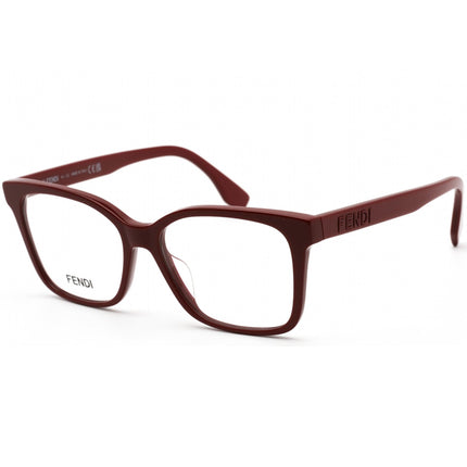 Fendi Women's Eyeglasses - Full Rim Red Rectangular Shape Plastic Frame | FE50016I 066 ,
