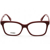 Fendi Women's Eyeglasses - Full Rim Red Rectangular Shape Plastic Frame | FE50016I 066 ,