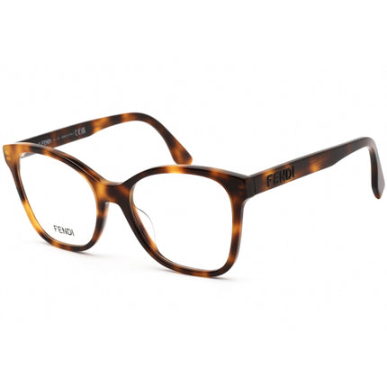Fendi Women's Eyeglasses - Shiny Havana Cat Eye Shaped Plastic Frame | FE50018I 053 ,