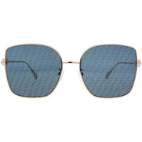 Fendi Women's Sunglasses - Blue Plastic Lens Gold Square Metal Frame | FE40013U 10X ,
