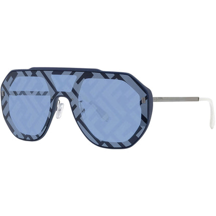 Fendi Women's Sunglasses - Blue with Logo Lens Acetate Aviator Frame | FE40006U 13X ,