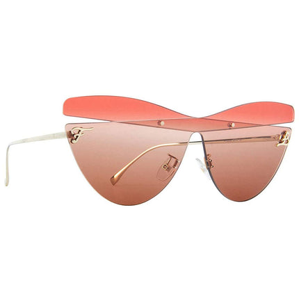 Fendi Women's Sunglasses - Brown and Red Metal Frame | FF0400-S-0MGT-HA-99-01-145 ,