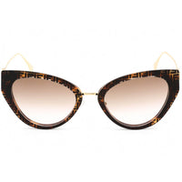 Fendi Women's Sunglasses - Gradient Lens Pattern Dark Brown Frame | FE40014U 55F ,