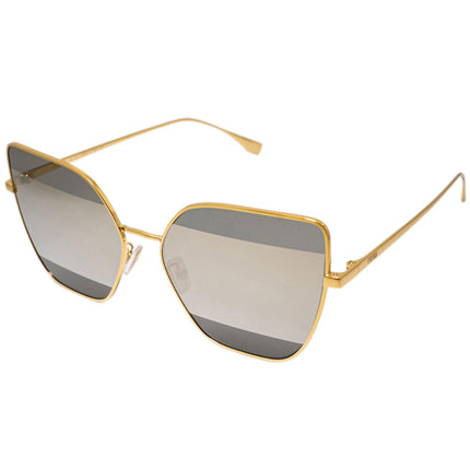 Fendi Women's Sunglasses - Mirrored Brown Plastic Lens Gold Frame | FE40015U 30C ,