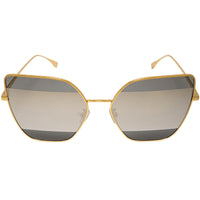 Fendi Women's Sunglasses - Mirrored Brown Plastic Lens Gold Frame | FE40015U 30C ,