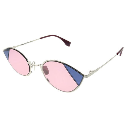 Fendi Women's Sunglasses - Silver and Pink Metal Frame | 0342S-0AVB-U1-51-23-140 ,