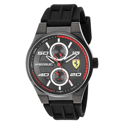 Ferrari Men's Strap Watch - Speciale Black Dial Black Rubber | 830356 ,