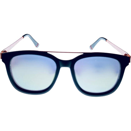 Fila Unisex Sunglasses - Matt Black Pilot Frame Silver Flash Lens | FILA SF9335 U28A ,