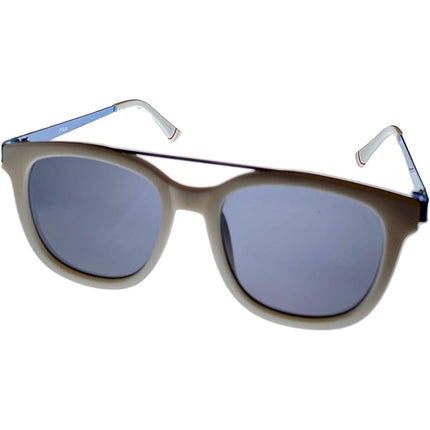 Fila Unisex Sunglasses - Matt White Plastic Pilot Frame Grey Lens | FILA SF9335 06VC ,