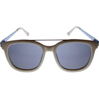 Fila Unisex Sunglasses - Matt White Plastic Pilot Frame Grey Lens | FILA SF9335 06VC ,