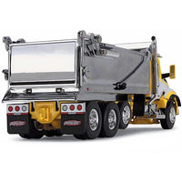 First Gear Day Cab - Kenworth T880 with Rogue Dump Body Truck Yellow with White ,
