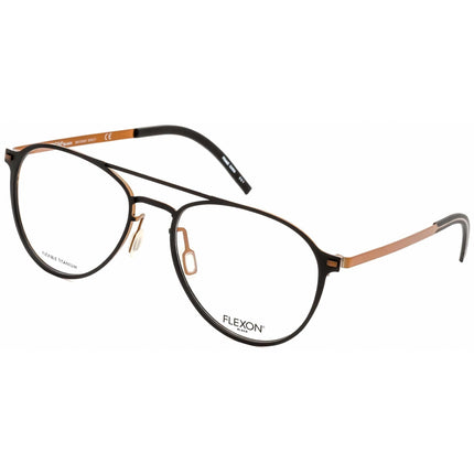 Flexon Men's Eyeglasses - Black Copper Aviator Frame Clear Lens | FLEXON B2028 002 ,
