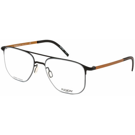 Flexon Men's Eyeglasses - Black Square Full Rim Frame Clear Lens | FLEXON B2004 001 ,