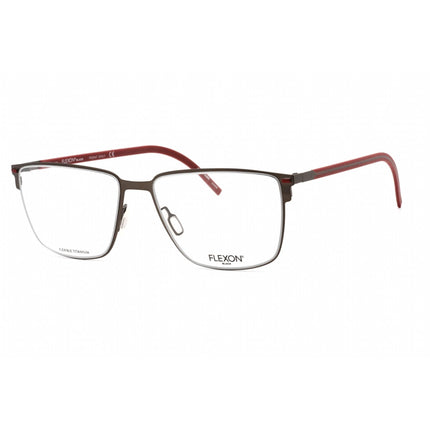 Flexon Men's Eyeglasses - Full Rim Graphite Metal Rectangular Frame | FLEXON B2076 035 ,