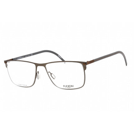 Flexon Men's Eyeglasses - Full Rim Gunmetal Metal Rectangular Frame | FLEXON B2077 033 ,
