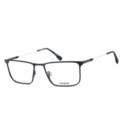 Flexon Men's Eyeglasses - Full Rim Rectangular Navy Metal Frame | FLEXON E1121 412 ,