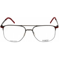 Flexon Men's Eyeglasses - Gunmetal Square Full Rim Metal Frame | FLEXON B2004 033 ,
