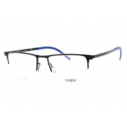 Flexon Men's Eyeglasses - Half Rim Navy Metal Rectangular Frame | FLEXON B2027 412 ,