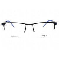 Flexon Men's Eyeglasses - Half Rim Navy Metal Rectangular Frame | FLEXON B2027 412 ,