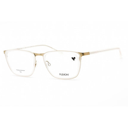 Flexon Men's Eyeglasses - Matte Crystal/Gold Rectangular Frame | FLEXON E1139 971 ,