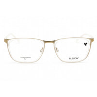 Flexon Men's Eyeglasses - Matte Crystal/Gold Rectangular Frame | FLEXON E1139 971 ,
