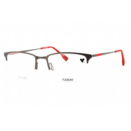 Flexon Men's Eyeglasses - Matte Gunmetal Metal Rectangular Frame | FLEXON E1130 072 ,