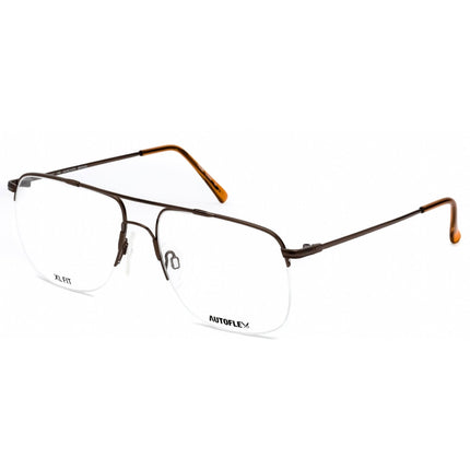 Flexon Unisex Eyeglasses - Half Rim Brown Metal Aviator Shape Frame | AUTOFLEX 17 200 ,