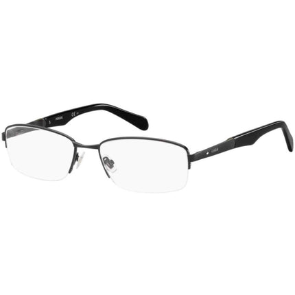 Fossil Men's Eyeglasses - Matt Black Metal Rectangular Frame | FOSSIL FOS 7015 003 ,
