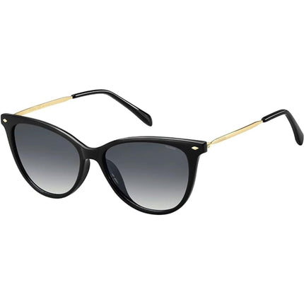Fossil Unisex Sunglasses - Black Gold Plastic Cat Eye Frame | FOSSIL FOS 3083/S S ,